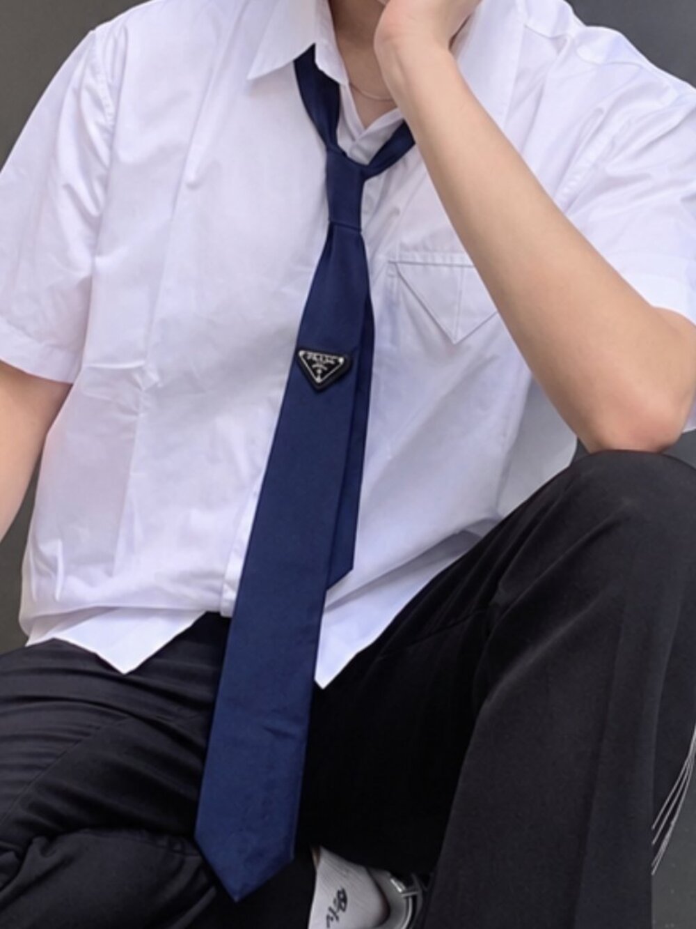 Authentic Prada Blue Tie（Unisex）👔 Fashion accessories - Picture 8 of 8